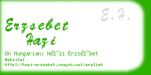 erzsebet hazi business card